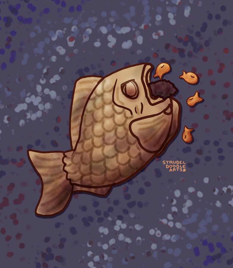 [cursed goldfish taiyaki]